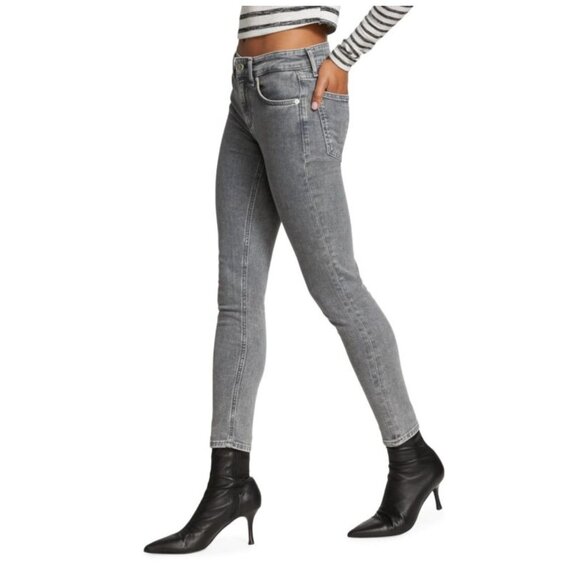 Rag & Bone Cate Mid Rise Ankle Skinny Jeans Colby Gray Size 26 Revolve $255 - Picture 2 of 16